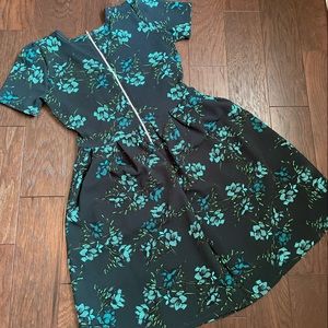 LuLaRoe green floral Amelia dress